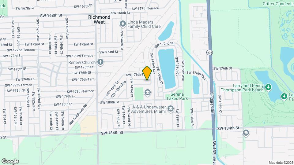 14233 SW 177th Terrace Map and Location Details