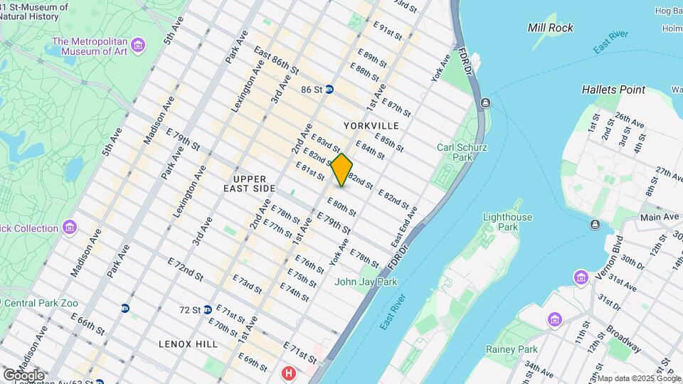 418 East 81st Street Mapa y Detalles de la Ubicación
