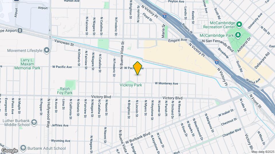 1714 N Lincoln St Map and Location Details