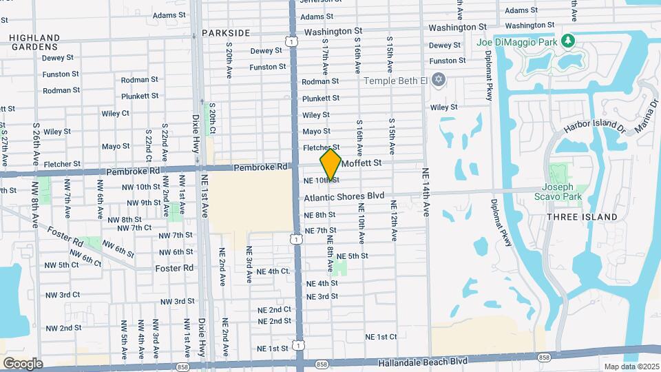 800 NE 10th St Map and Location Details