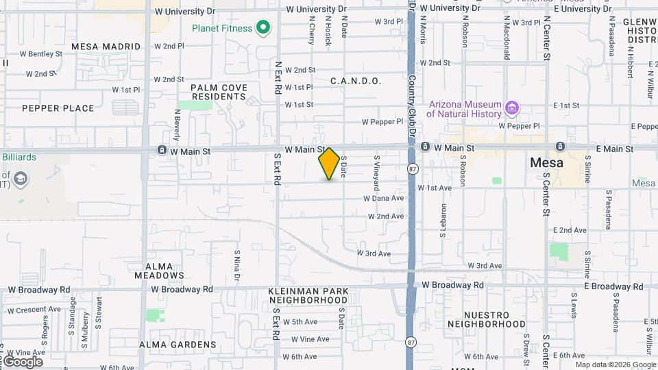 First Avenue Apartments Map and Location Details
