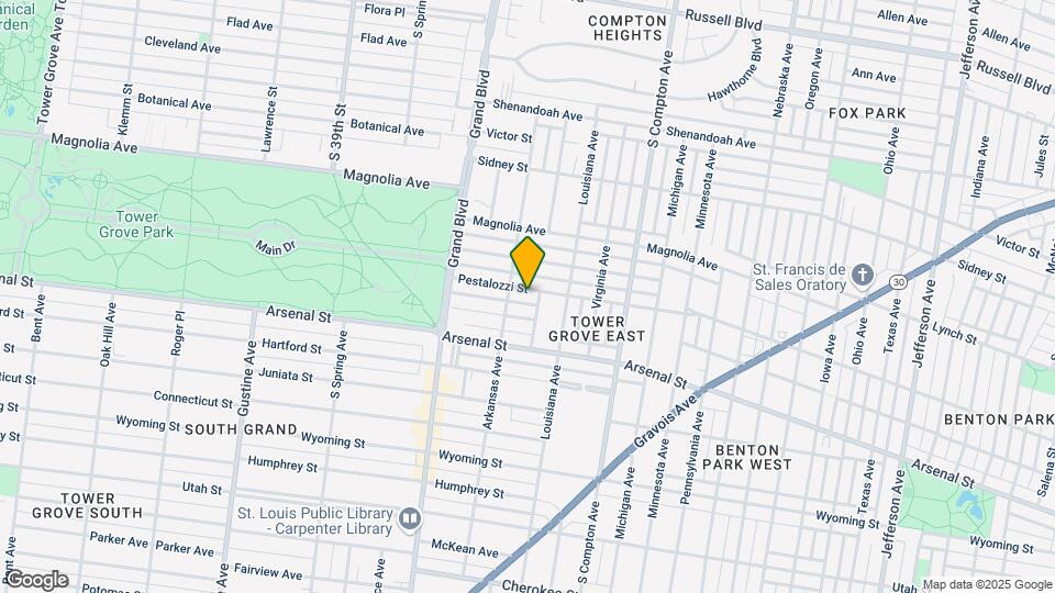 3440 Pestalozzi St, Unit 1 Map and Location Details
