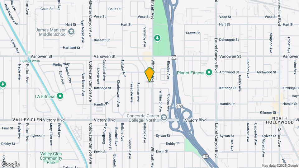 6621 Whitsett Ave Map and Location Details