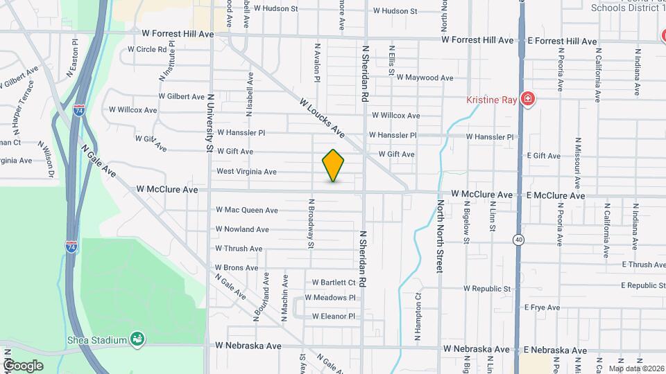 807 W McClure Ave Map and Location Details