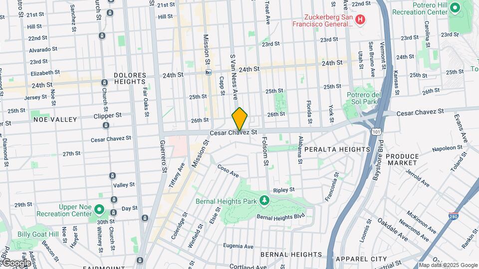 3291 Cesar Chavez St Map and Location Details