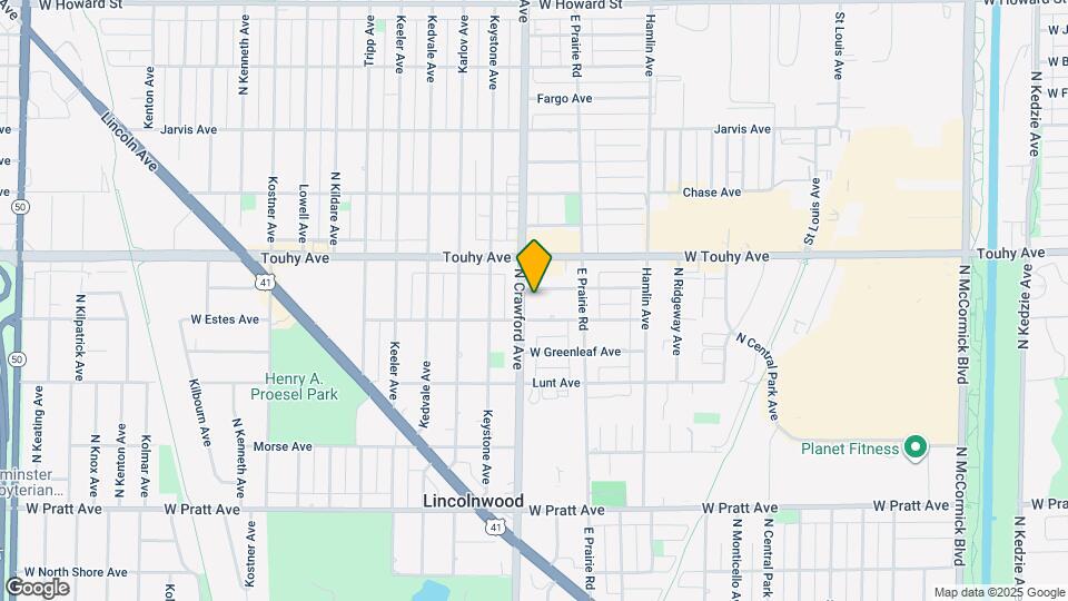 7117 N Crawford Ave Map and Location Details