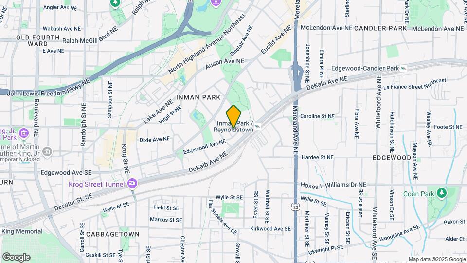 1020 Edgewood Ave NE Map and Location Details