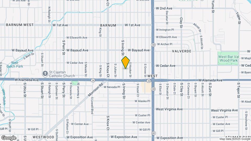 240 S Irving St Mapa y Detalles de la Ubicación