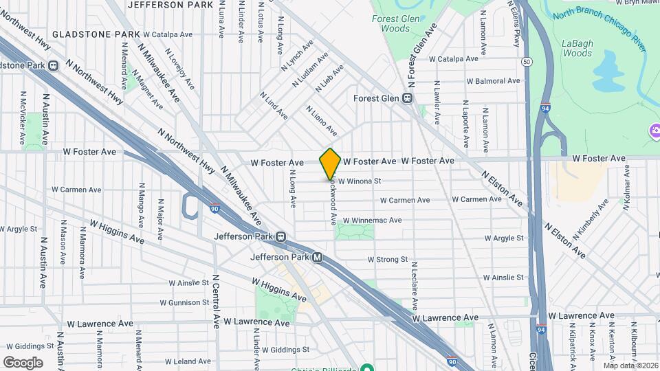 5301 W Winona St Map and Location Details