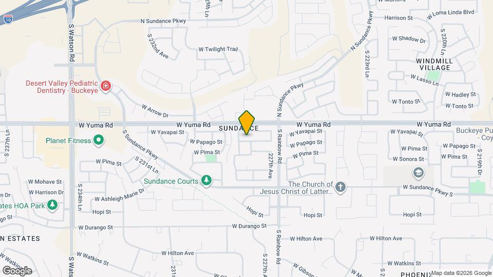 22820 W Papago St Map and Location Details