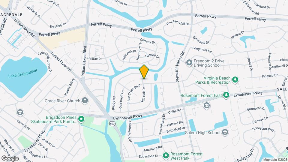 1596 Mill Oak Dr Map and Location Details