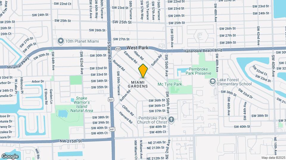 102 Miami Gardens Rd Map and Location Details