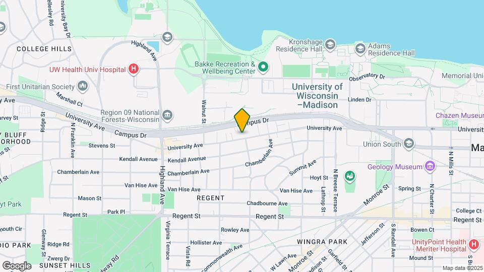 2104 University Ave Map and Location Details