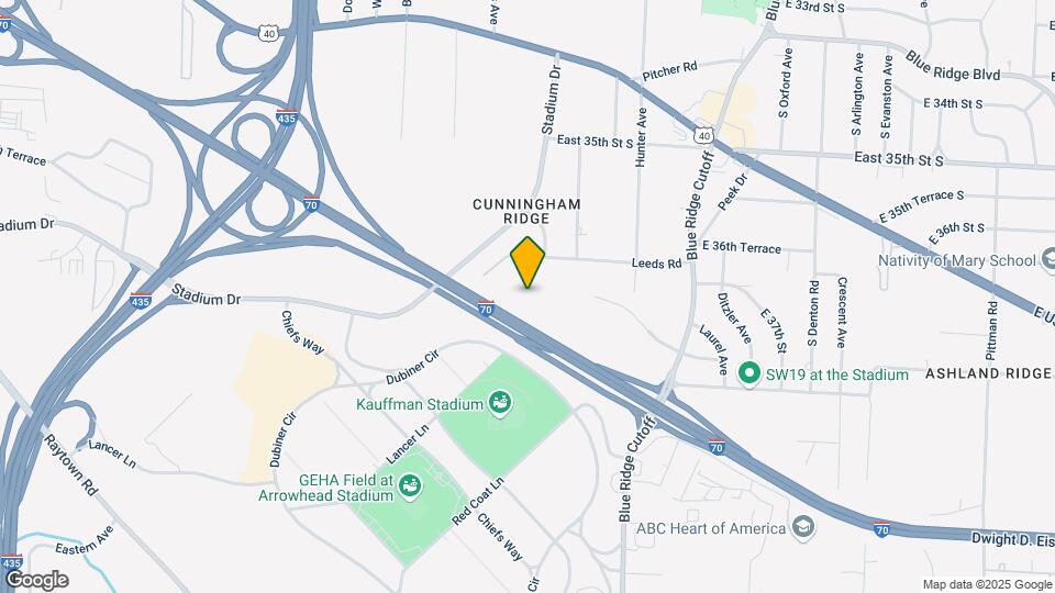 Furnished Studio-Kansas City - Stadium Map and Location Details