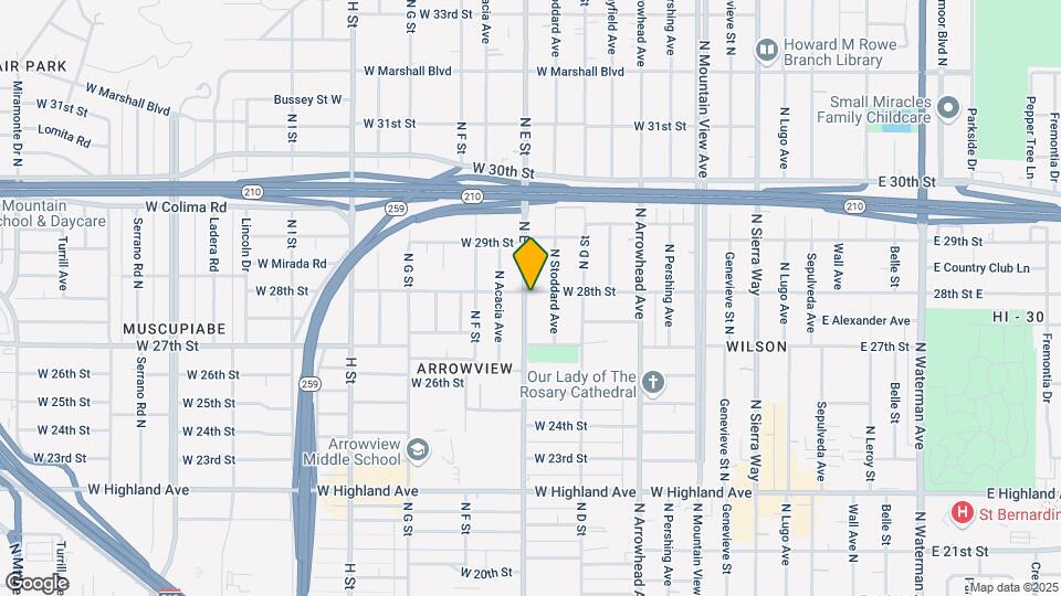 2791 N E St Mapa y Detalles de la Ubicación