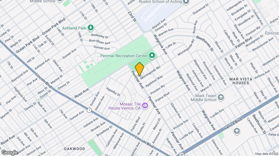 1538 Penmar Ave Mapa y Detalles de la Ubicación