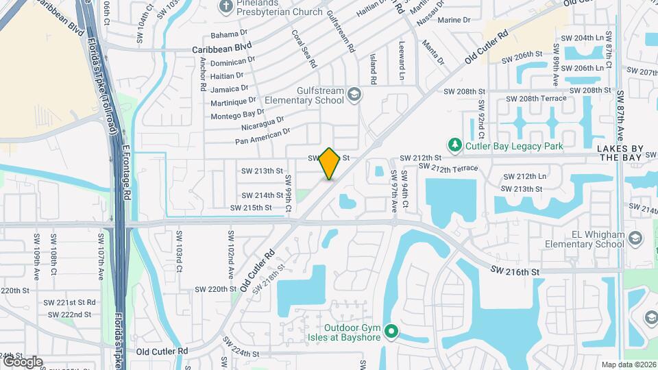 21326 Old Cutler Rd Map and Location Details