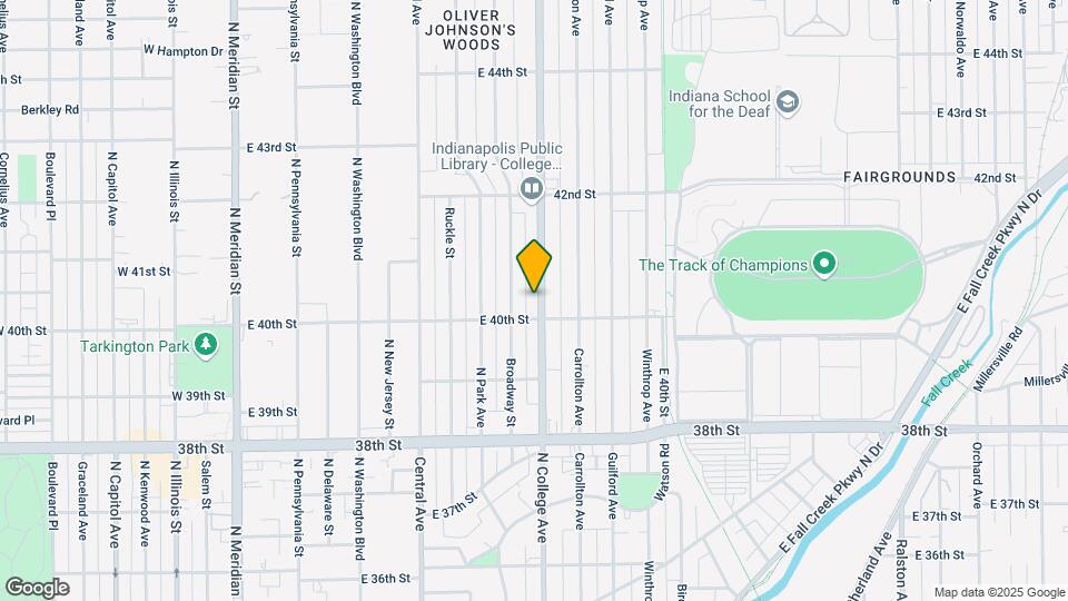 4016 N College Ave Map and Location Details