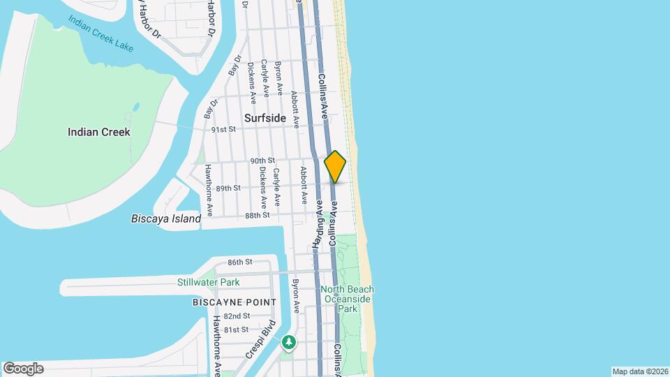 8877 Collins Ave, Unit 1001 Map and Location Details