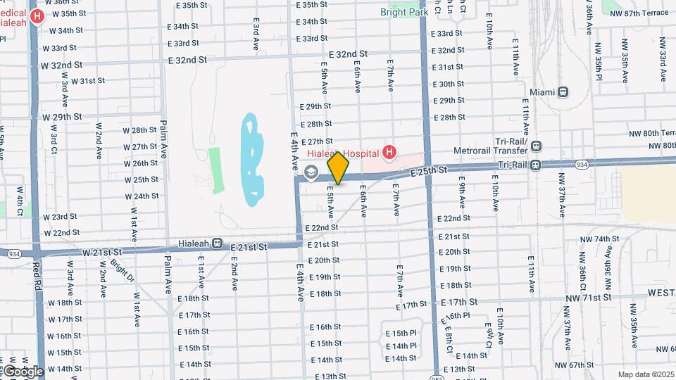 525 E 24th St Map and Location Details