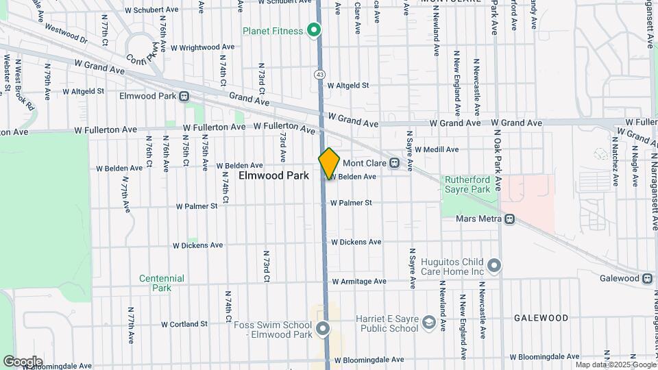 2229 N Harlem Ave Map and Location Details