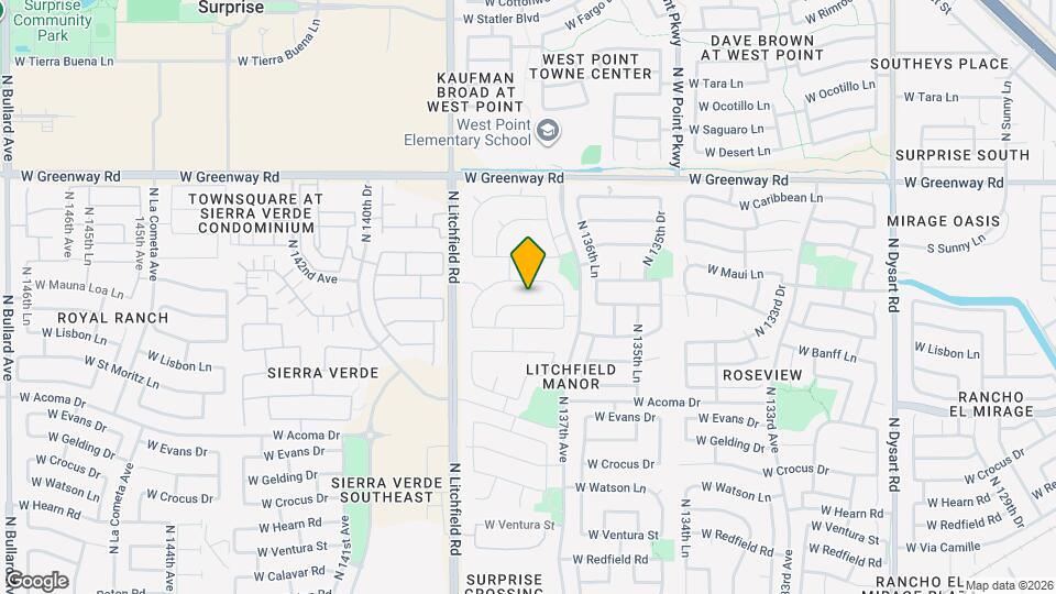 13758 W Port Royale Ln Map and Location Details