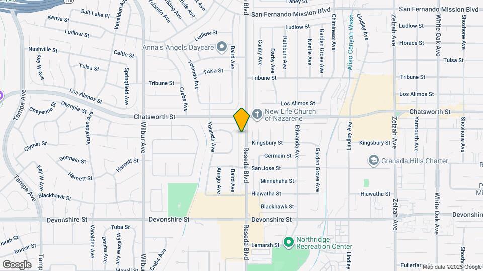 10609 Reseda Blvd Map and Location Details