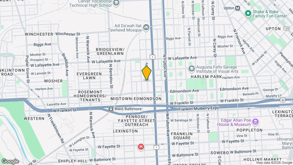 1927 Harlem Ave Mapa y Detalles de la Ubicación