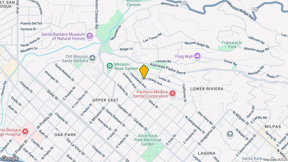 610 E Pedregosa St Map and Location Details