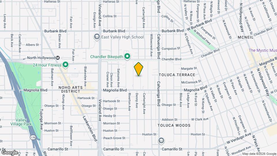 5253 Denny Ave Map and Location Details