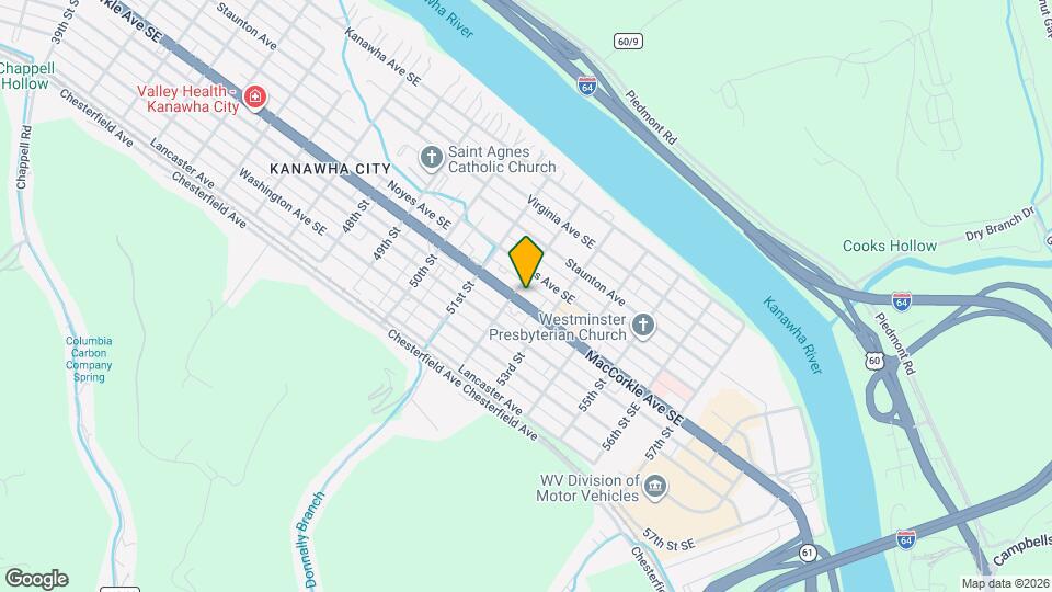 5206 MacCorkle Ave SE, Unit Apt B Map and Location Details