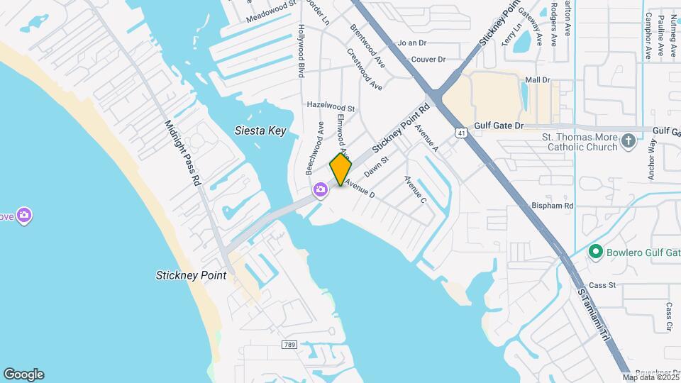 1640 Stickney Point Rd Map and Location Details