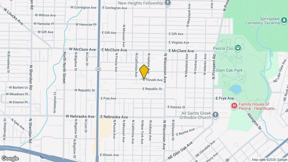 608 E Thrush Ave Mapa y Detalles de la Ubicación