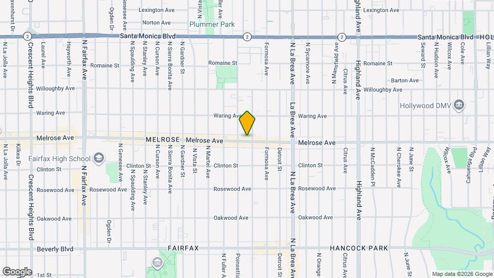 7261 1/2 Melrose Ave Mapa y Detalles de la Ubicación