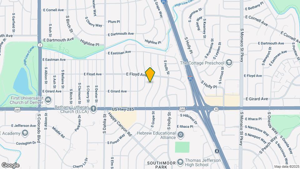 3353 S Glencoe St Map and Location Details