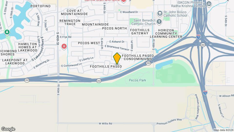 4441 E Cottonwood Ln Map and Location Details
