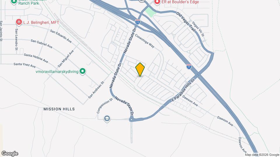 1135 Paradise Vista Dr Map and Location Details