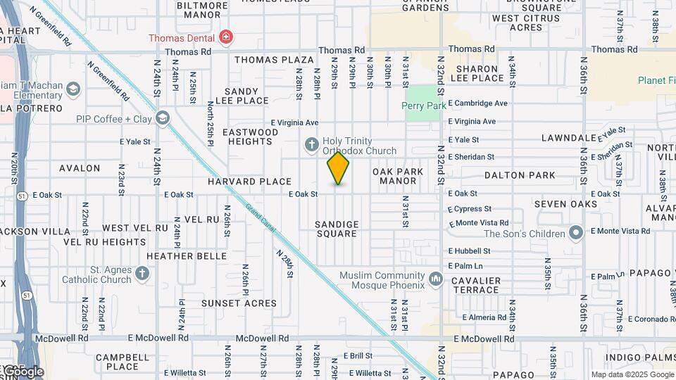 2919 E. Oak/2242 E. 29th Mapa y Detalles de la Ubicación