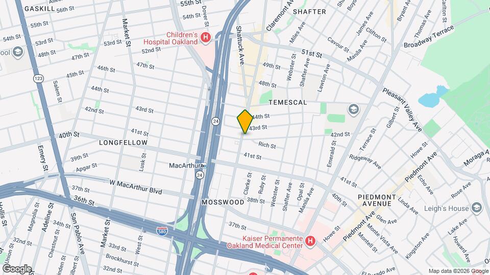 4202 Telegraph Ave Mapa y Detalles de la Ubicación