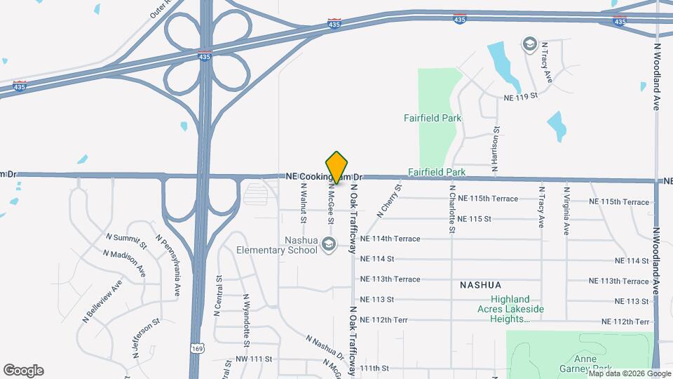 11521 N McGee St Map and Location Details