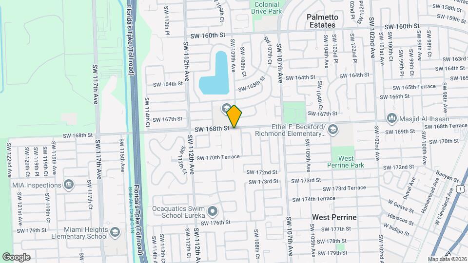 16805 SW 109th Ct Map and Location Details