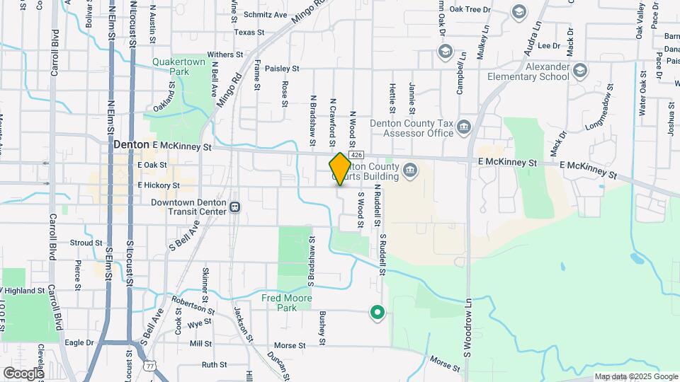 1100 E Hickory St Map and Location Details