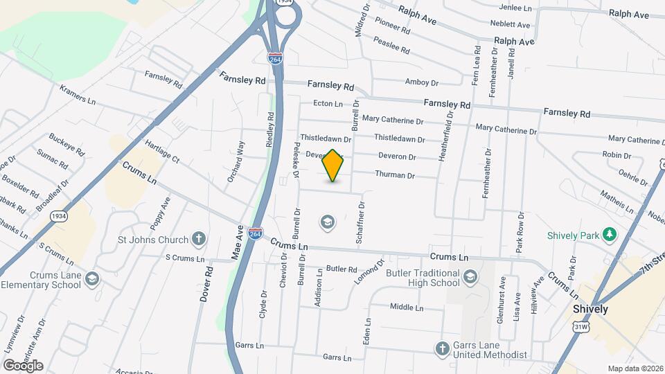 2309 Burrell Dr Mapa y Detalles de la Ubicación