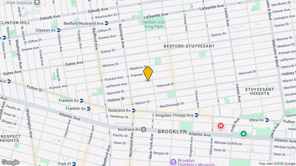 256 Jefferson Ave Map and Location Details