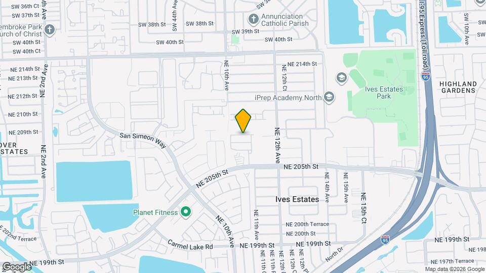 1036 NE 208th St Map and Location Details