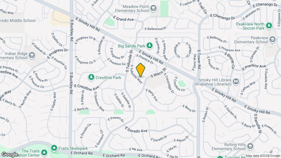 5384 S Telluride Way Map and Location Details