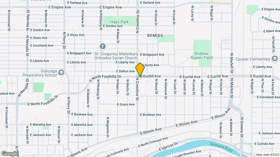 3002 N Crestline St Map and Location Details