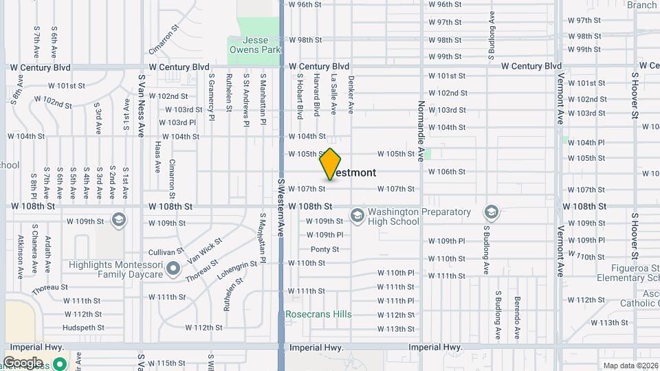 1637 W 107th St Map and Location Details