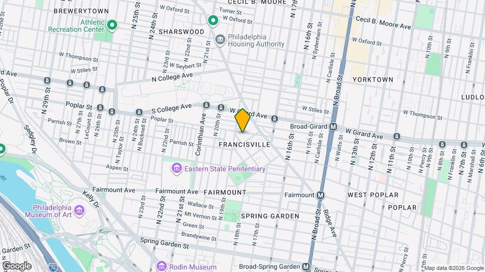 1824 Poplar St Map and Location Details