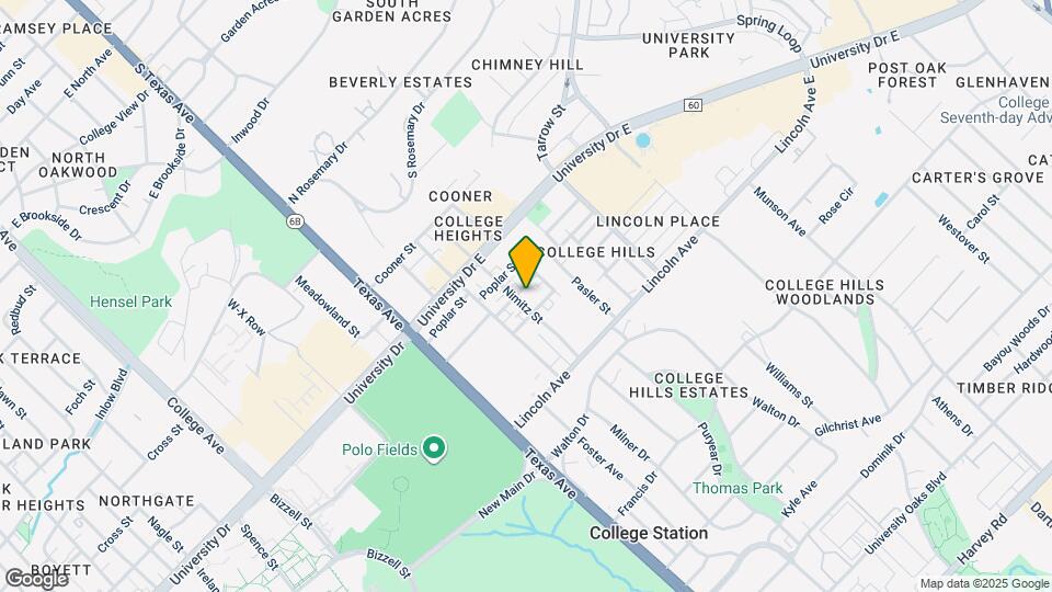 402 Live Oak St Map and Location Details